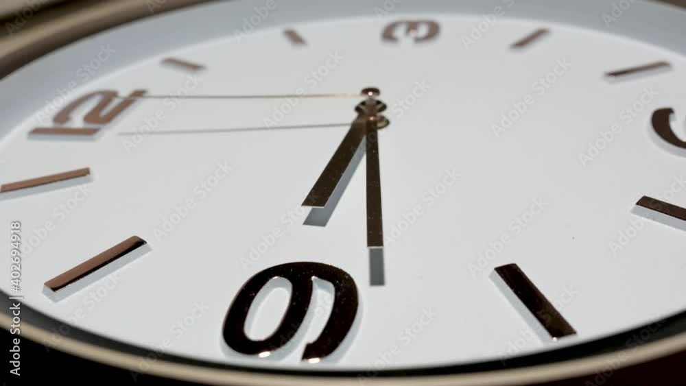 movements of analog white clock face movements of analog white clock face