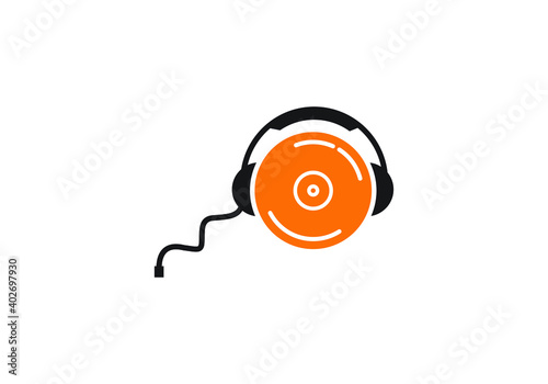 microphone, music logo design vector template.