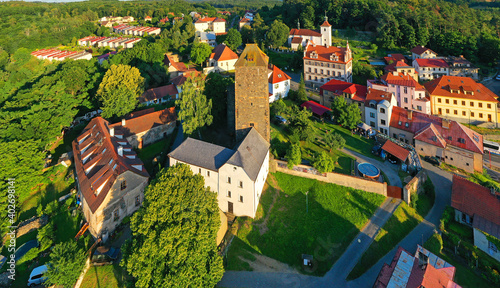 Town and Castle in Tynec nad Sazavou in Bohemia, Czech Republic photo