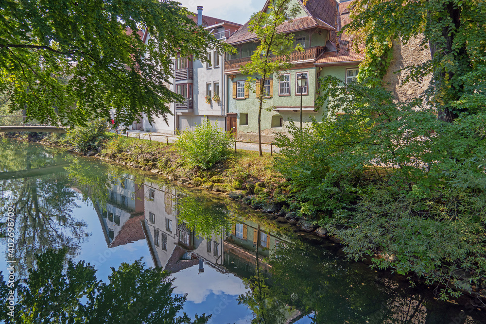 Fototapeta premium Stadteingang von Wangen im Allgäu