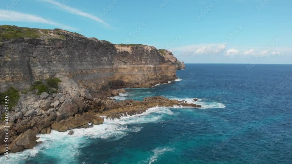 Drone, Caribbean, Guadeloupe, Ocean, Waves, Cliff, Rock, Tropic, Island, French West Indies, Antilles Drone, Caribbean, Guadeloupe, Ocean, Waves, Cliff, Rock, Tropic, Island, French West Indies, Antilles