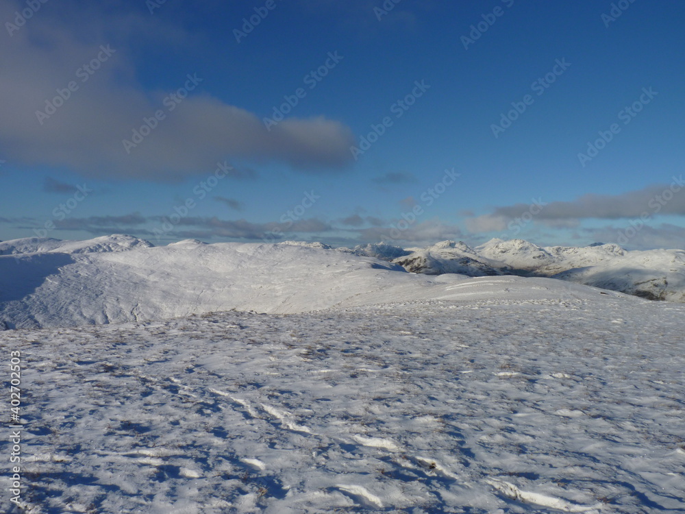 The Luss Hills in winter, Scotland