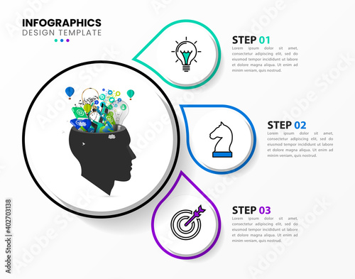 Infographic design template. Creative concept with 3 steps