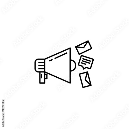Broadcast message icon. Icons for messaging, chat and communication. Vector