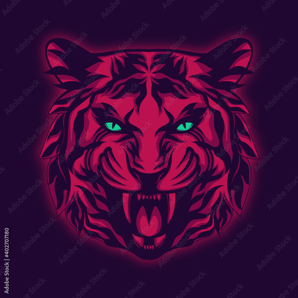 Fototapeta premium Majestic tiger illustration