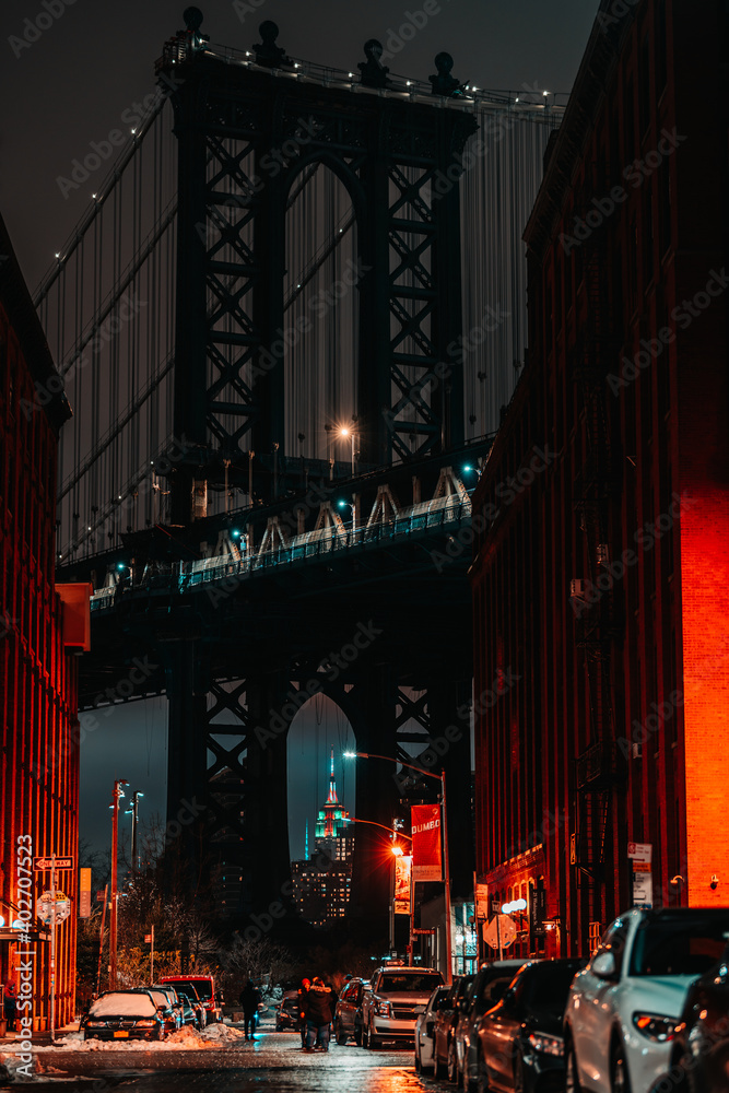 NYC Night Scene Skyline