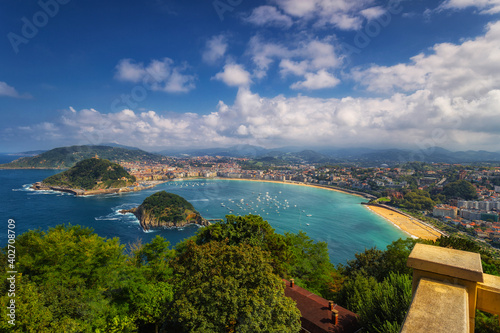 View of Donostia/San Sebastián from Monte Igueldo, Spain, 2018