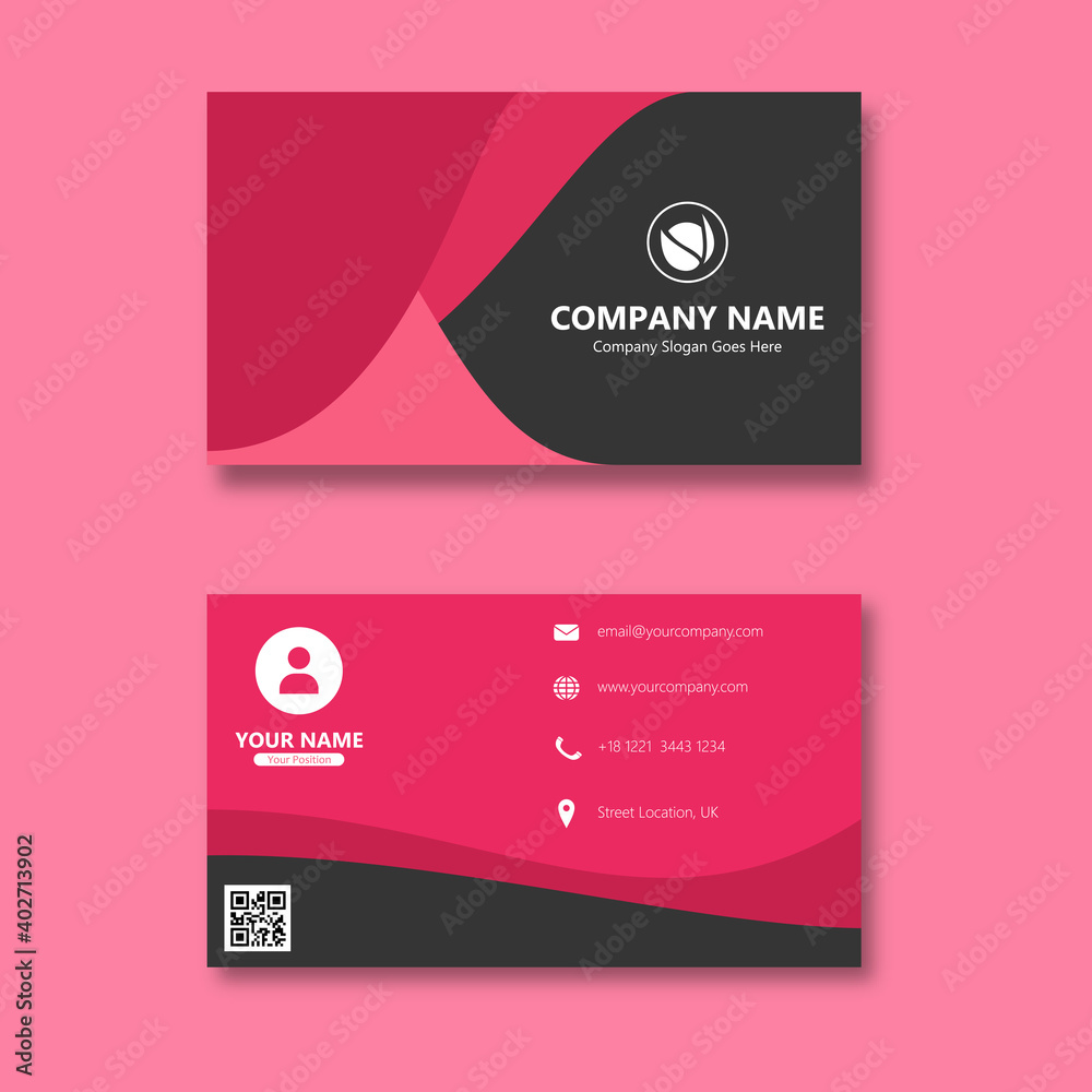 Naklejka premium Wonder mountain business card