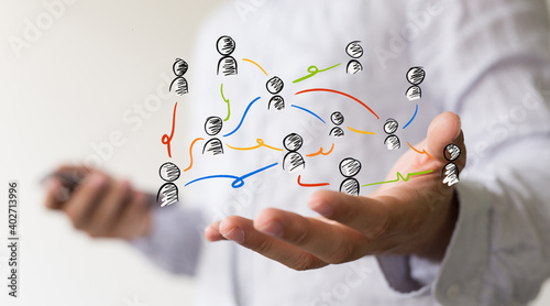 organization chart team concept networking