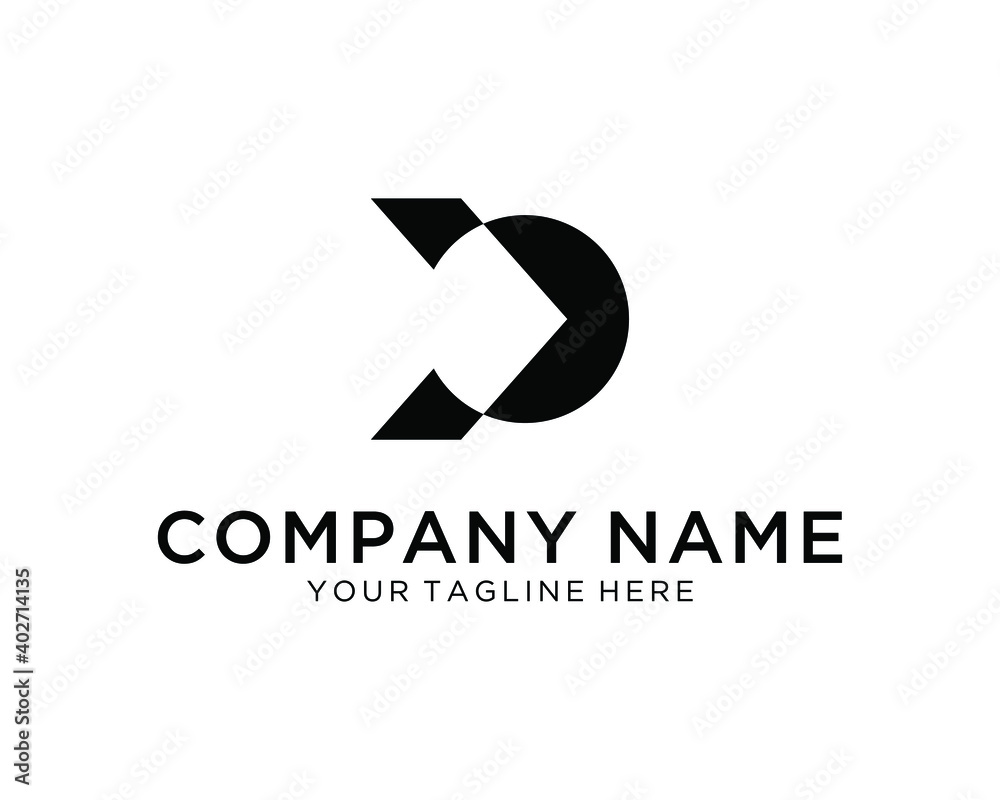 Delivery logo design. Letter D with arrow Delivery logo design. Letter D with arrow