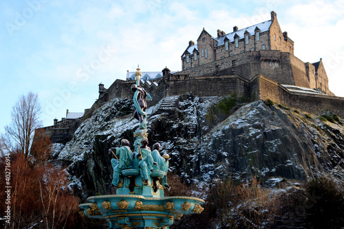 Edinburgh Castle and Ross Fountain