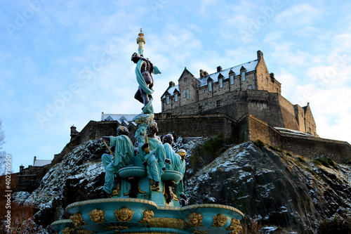 Edinburgh Castle and Ross Fountain