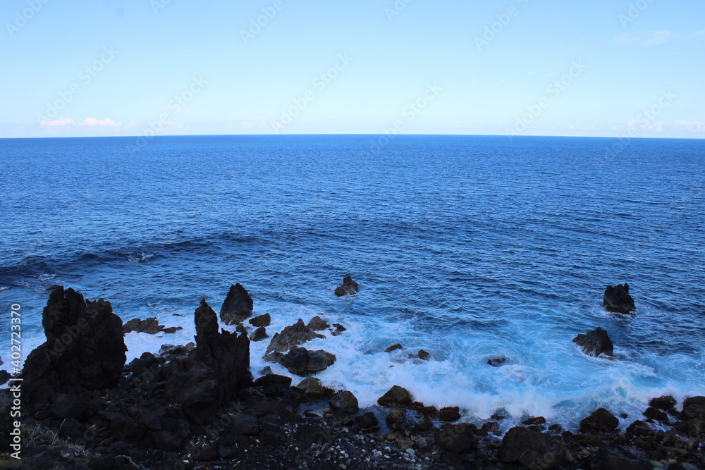 Island St. Kitts in the Caribbean (St. Kitts Karibik), Black Rocks 