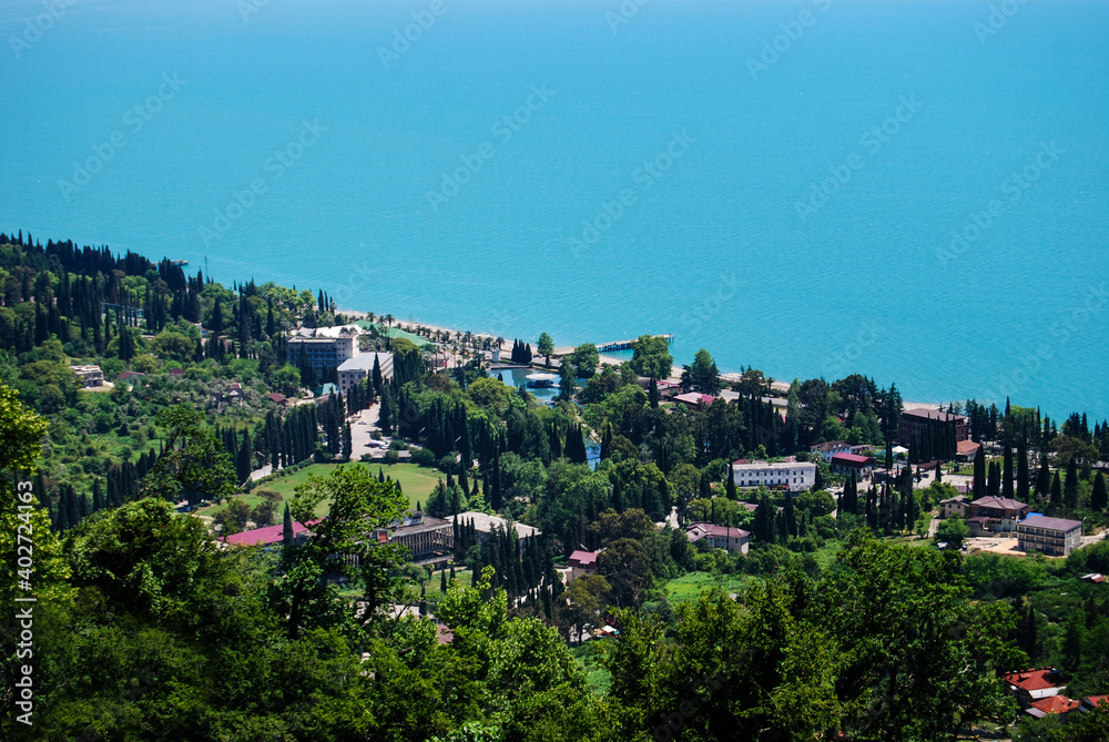 Abkhazia. New Athos. The view from Anakopia fortress.