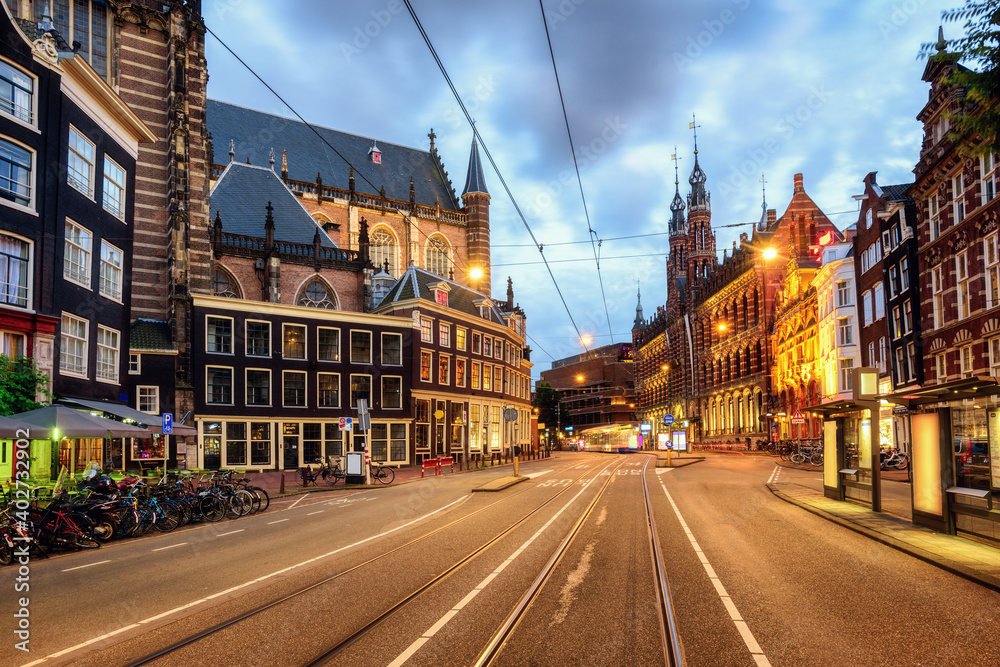 Obraz premium Amsterdam city center, Netherlands