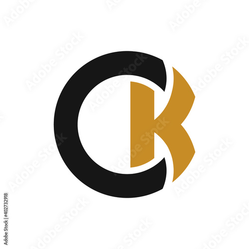 Initial kc letter logo with creative modern business typography vector template. Creative abstract letter ck logo design.