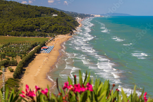 Fototapeta Naklejka Na Ścianę i Meble -  Baia Calenella beach, Vico del Gargano, Foggia, Italy