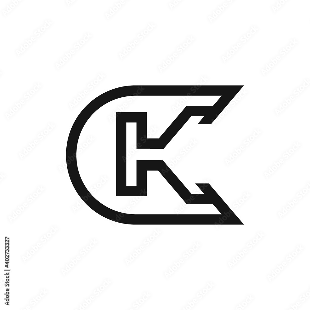 Initial kc letter logo vector template design. Creative abstract letter ...