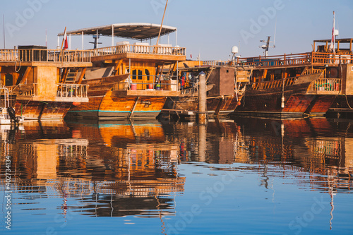 Old boats in Doha