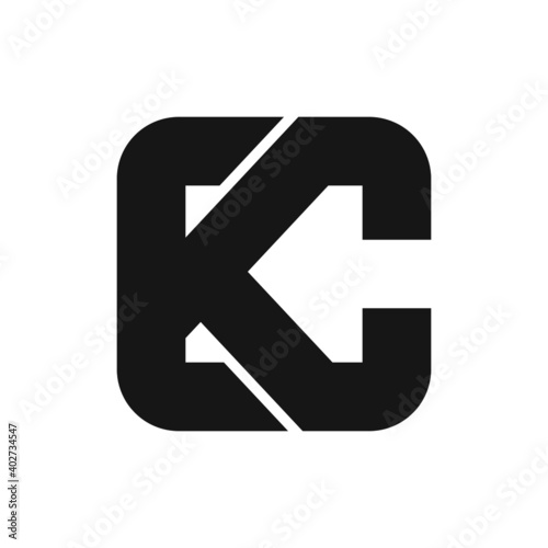 Initial kc letter logo vector template design. Linked letter ck logo design. Simple kc vector template.