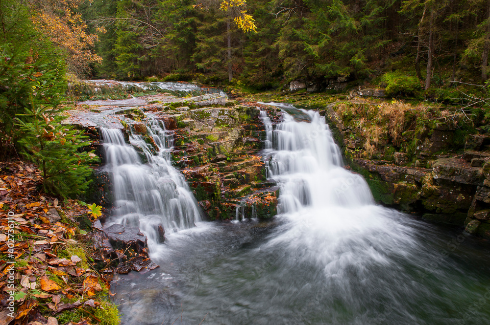 waterfall on the mountain