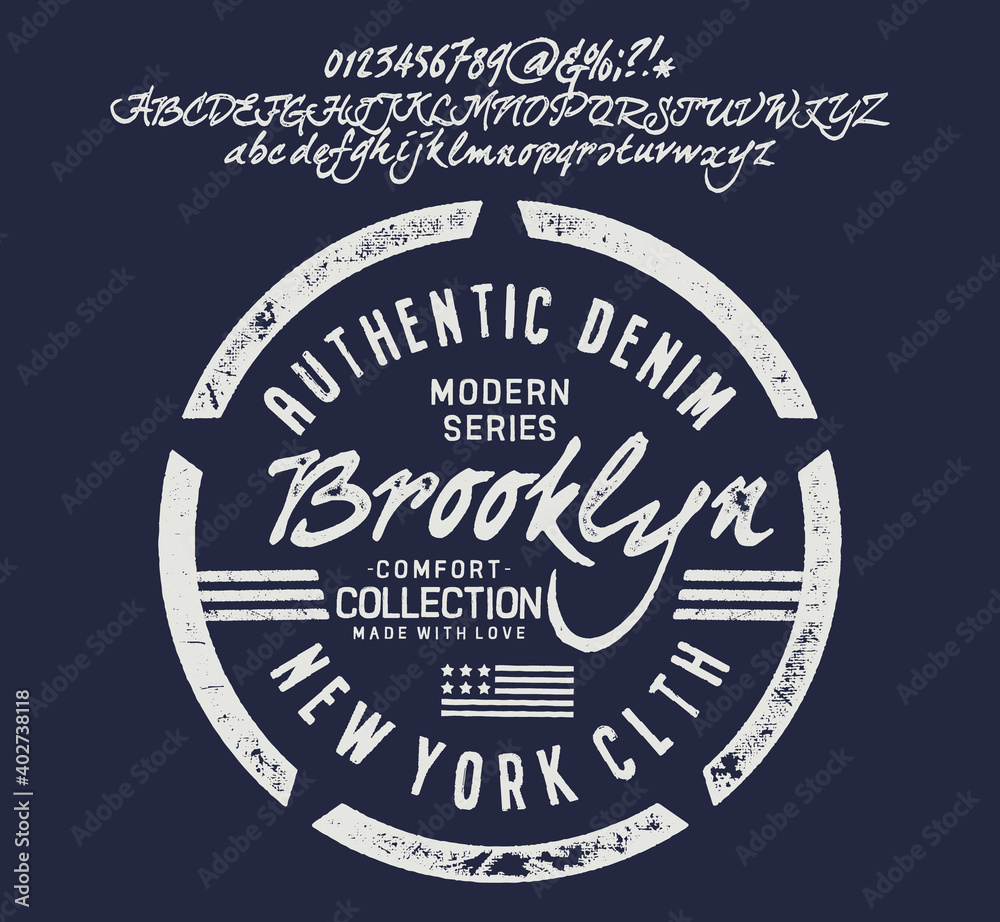 Vector illustration on a theme of American jeans