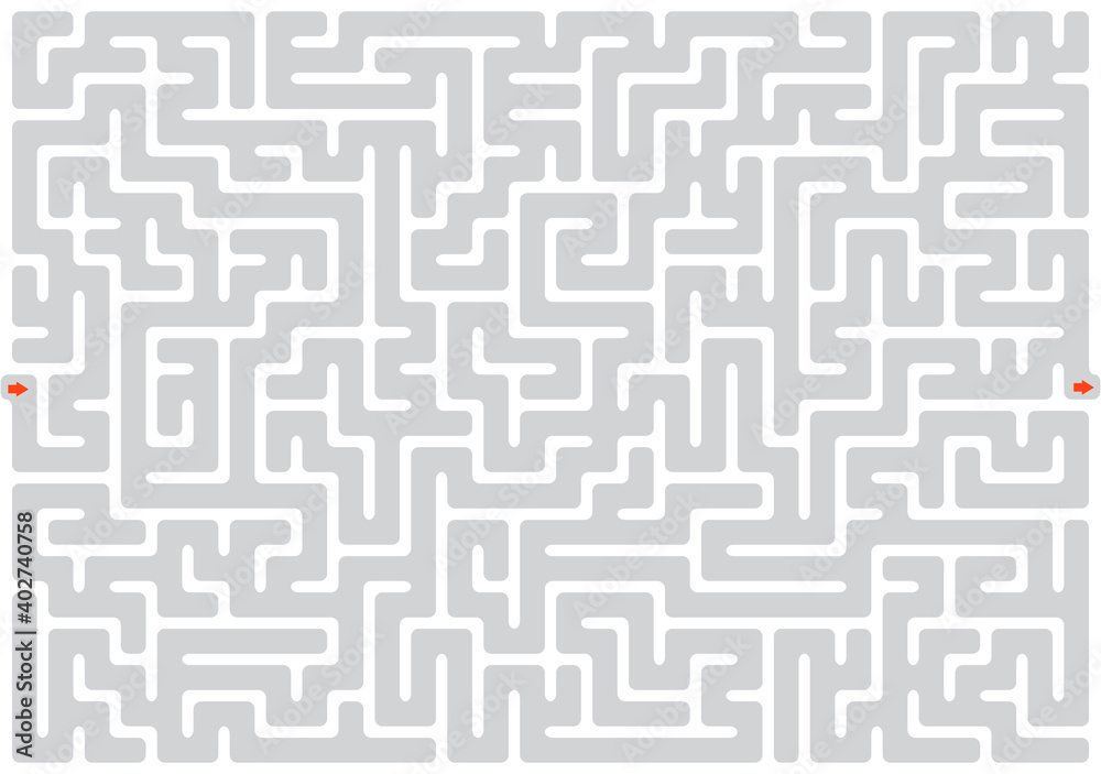 Grey Maze Texture Background Isolated Horizontal Format