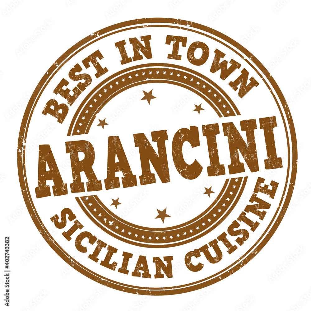 Arancini grunge rubber stamp