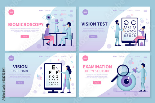 Ophthalmology Landing Pages Set