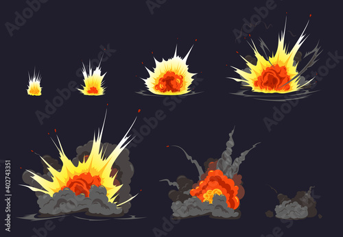 Bomb Explosion Animation Serie