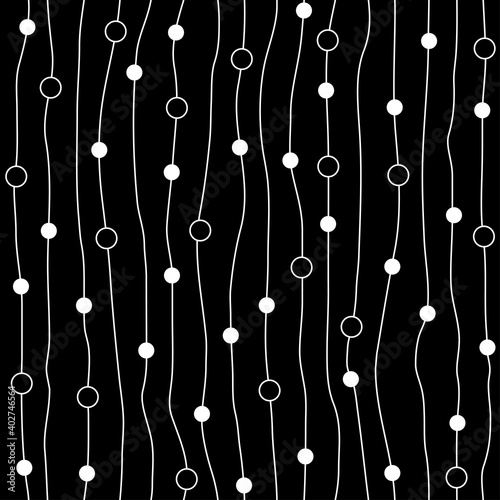 Striped seamless pattern with beads