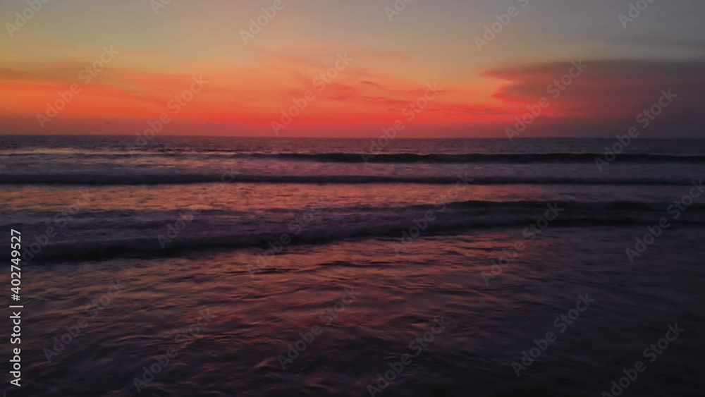 Flight at sunset overlooking the Indian Ocean in Bali Indonesia. Flight at sunset overlooking the Indian Ocean in Bali Indonesia.