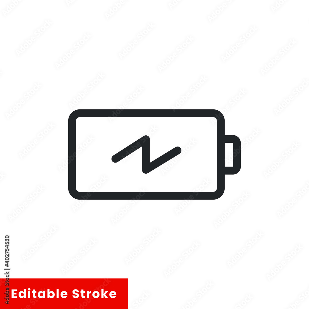 Battery charge line icon for web template and app. Editable stroke vector illustration design on white background. EPS 10 Battery charge line icon for web template and app. Editable stroke vector illustration design on white background. EPS 10