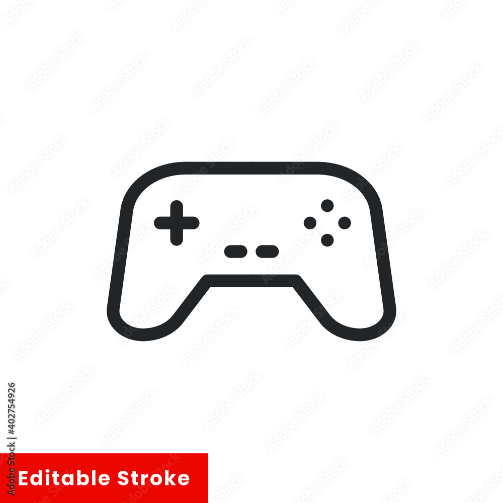 Gamepad line icon for web template and app. Editable stroke vector illustration design on white background. EPS 10 Gamepad line icon for web template and app. Editable stroke vector illustration design on white background. EPS 10