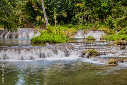 Cambugahay Falls on Siquijor island, Philippines.