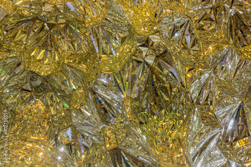 Detail of mirror pieces in Imamzadeh (Emamzadeh) Hossein shrine in Qazvin, Iran photo