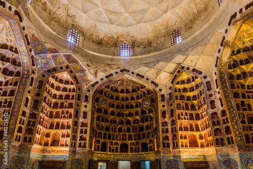 Interior of Chini Khaneh  China Room  in Sheikh Safi Al-Din Ardabili Shrine in Ardabil  Iran