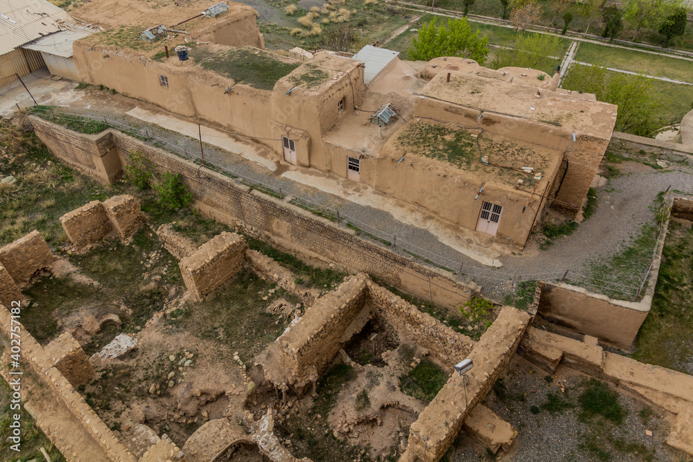 Aerial view of excavations in Soltaniyeh in Zanjan province, Iran