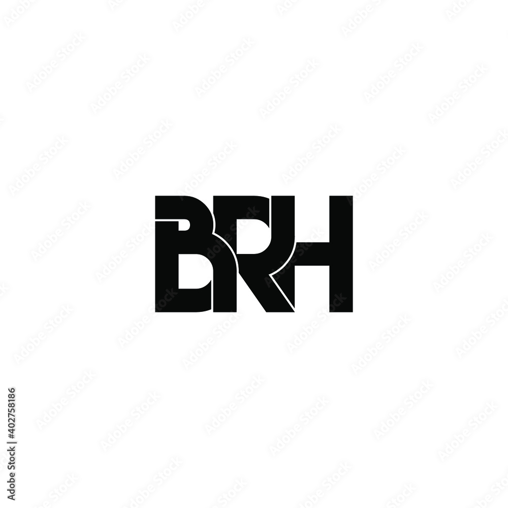 brh letter original monogram logo design brh letter original monogram logo design