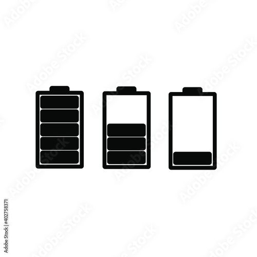 black battery level icon vector design 