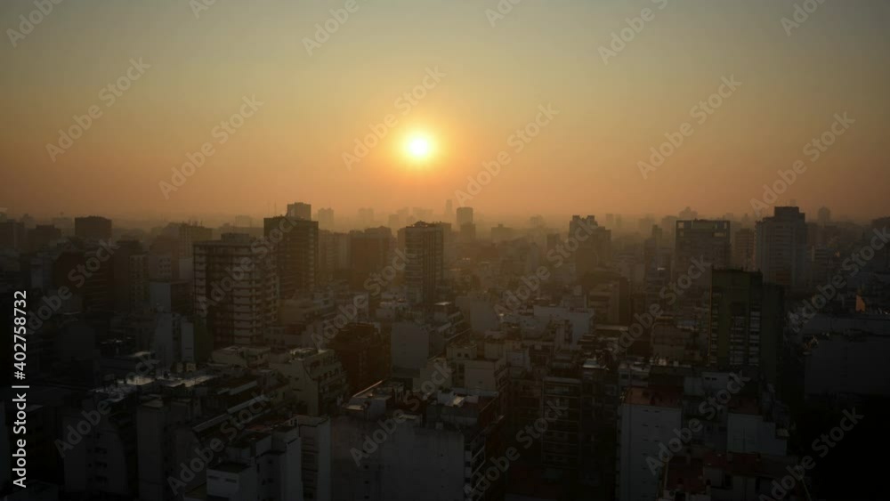 time lapse of sunset over city of Buenos Aires time lapse of sunset over city of Buenos Aires