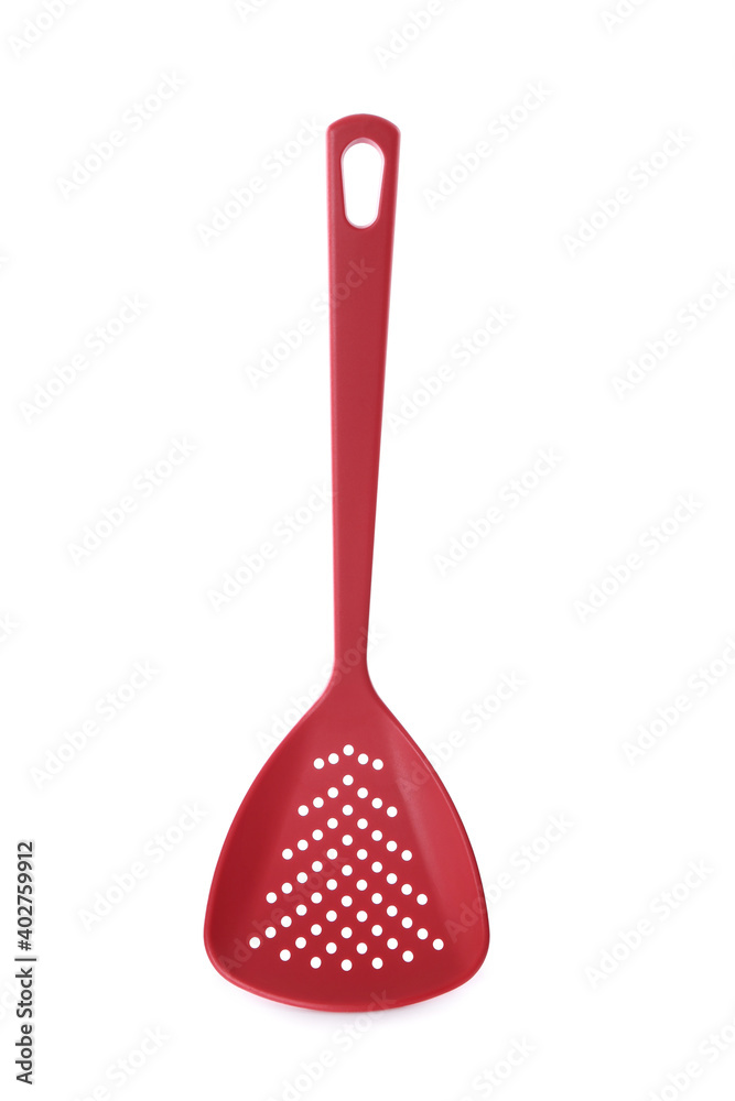 Color skimmer on white background. Kitchen utensils Color skimmer on white background. Kitchen utensils