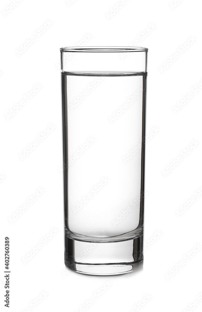 Glass of pure water isolated on white Glass of pure water isolated on white