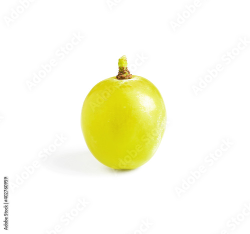 Delicious ripe green grape isolated on white