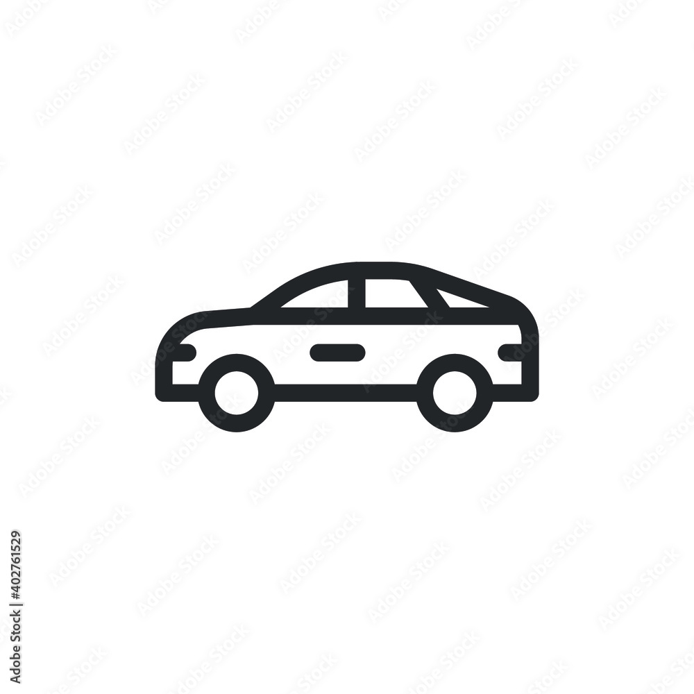 Car, vehicle, transportation line icon for web template and app. Vector illustration design on white background. EPS 10
