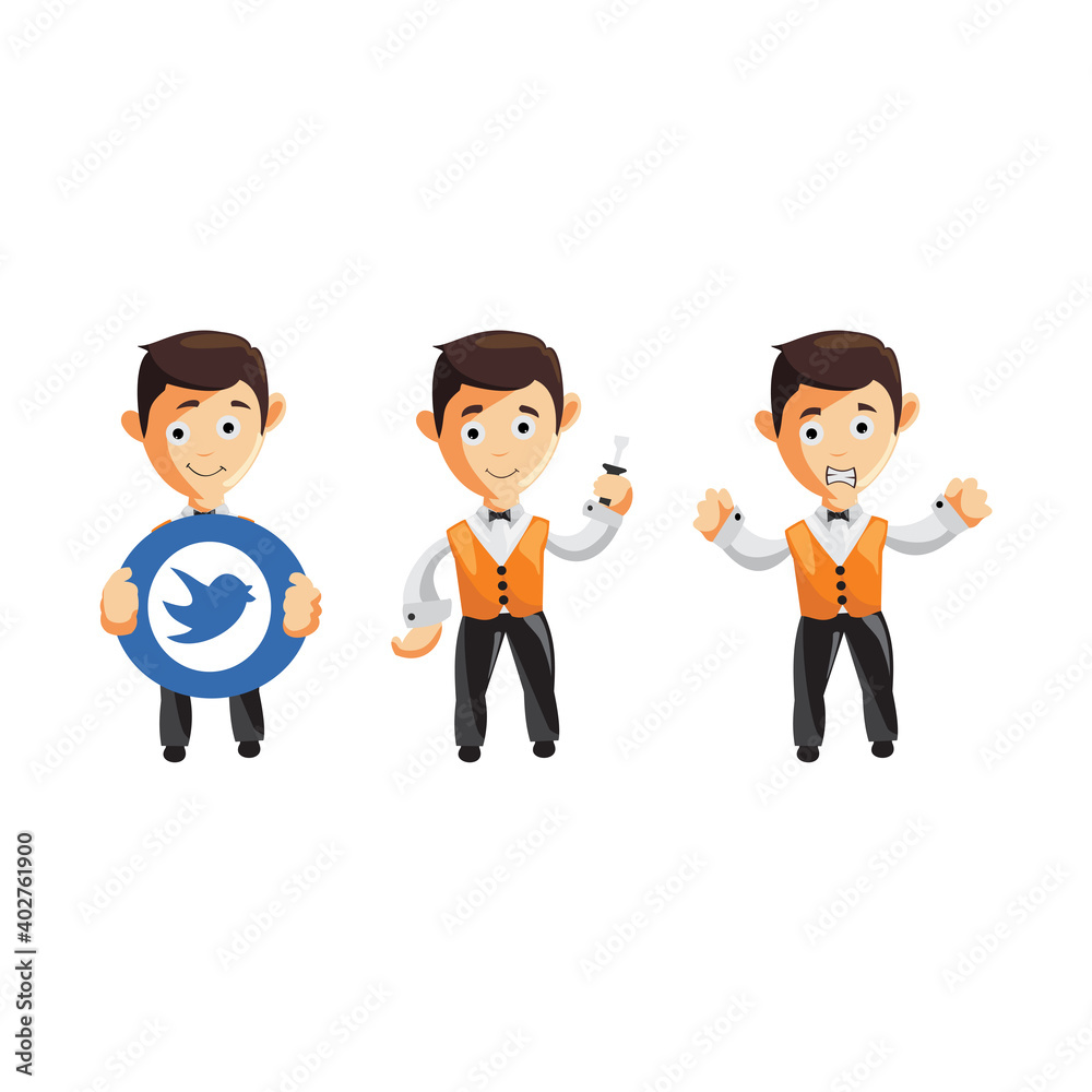 character job cloth chef waiter CLOTHES Illustration Set character job cloth chef waiter CLOTHES Illustration Set