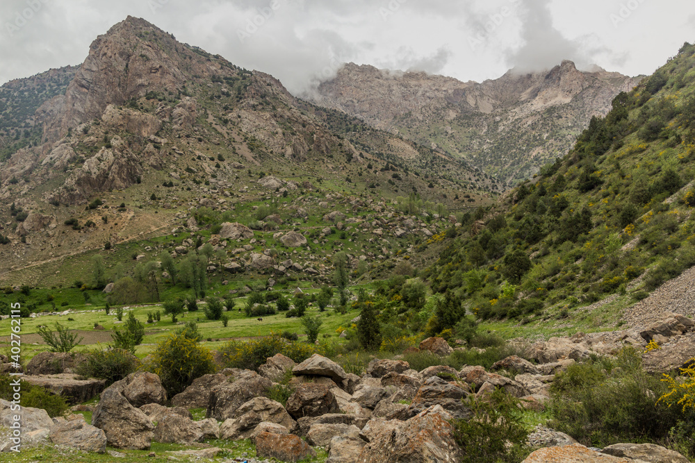 Urech valley near Artush village in Fann mountains, Tajikistan