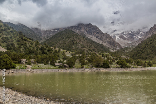 Small lake in Fann mountains, Tajikistan photo