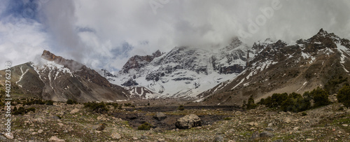 Panorama of Fann mountains near Artuch, Tajikistan photo