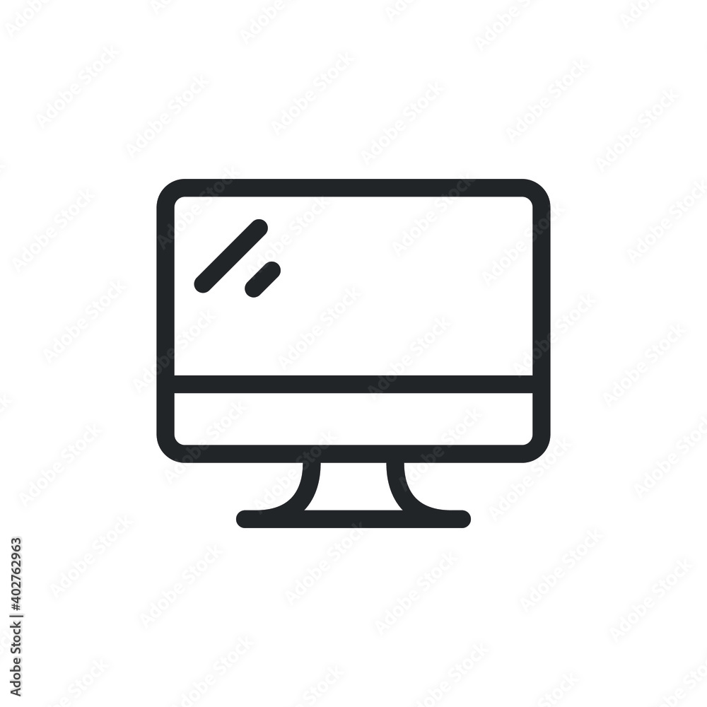 Monitor, display line icon for web template and app. Vector illustration design on white background. EPS 10 Monitor, display line icon for web template and app. Vector illustration design on white background. EPS 10